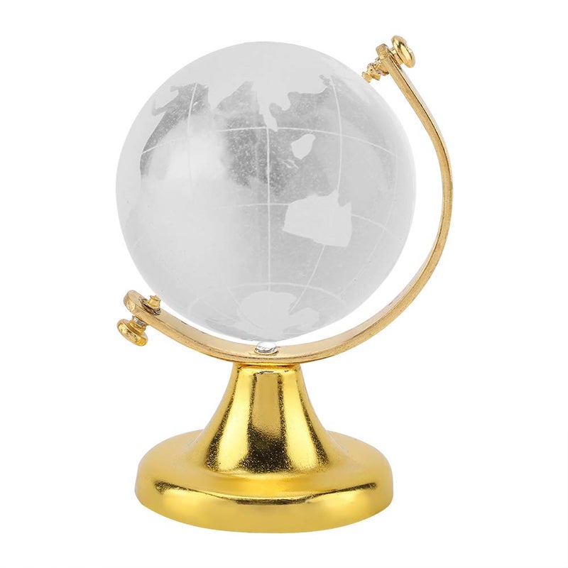 Gold Crystal Glass Globe Sphere World Map Round Earth Ball Home Office Decor - Image 3