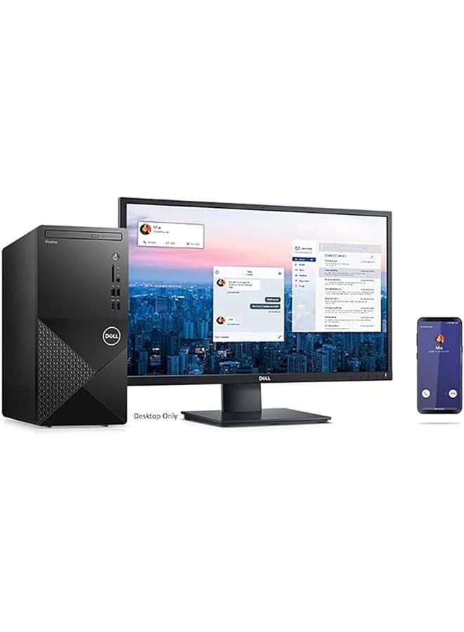 DELL (Upgraded Version) Vostro-3888 Intel Core-I3 10100 4  Gigabyte Ram 1Tb Hdd   Integrated - Dos _ English/Arabic Black - Image 5
