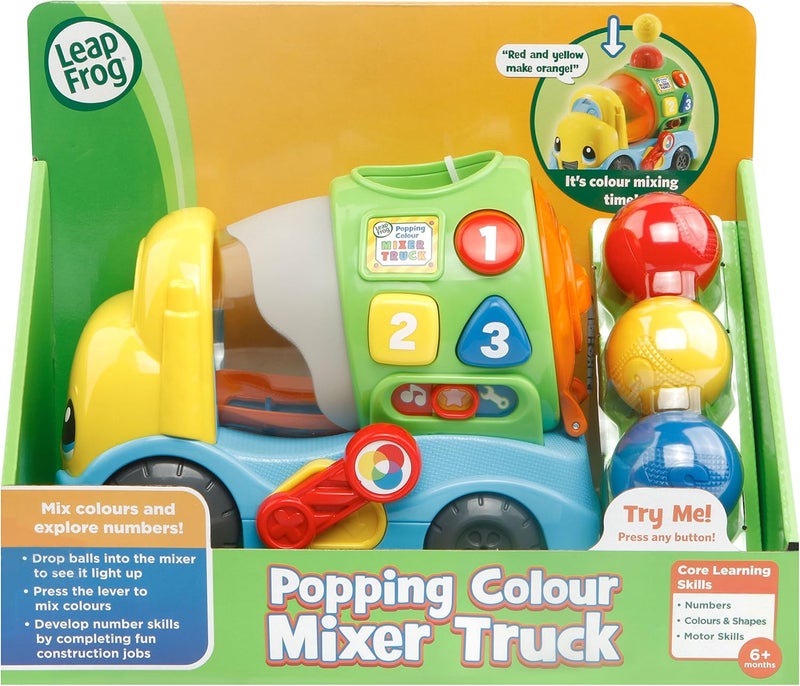 ليب فروغ لعبة LeapFrog 601903 شاحنة خلط الألوان النطاطة، لعبة تعليمية للأطفال الرضع، فرز الأشكال الموسيقي التعليمي، أصوات للأطفال الرضع والأطفال الصغار من عمر 6 أشهر فما فوق، للأولاد والبنات - Image 2