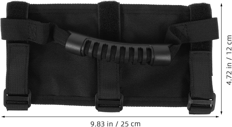 GANAZONO Roll Bar Grab Handle Wide Grip Vehicle Replacement Hook and Loop Automotive Accessory for Off-Road 4x4 Convertible with Seat Back Mount, Sturdy Roll Bar Handle for SUV and Truck - Image 2