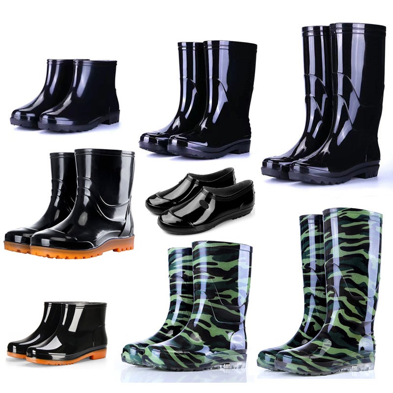 Labor Protection High Barrel Rain Shoes Camouflage Men'S Tendon Bottom Waterproof Wear-Resistant Water Shoes Fleece-Lined Warm Shoes Explosions Taobao - Image 4
