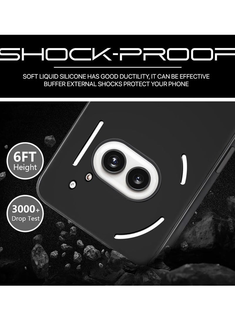 دبليو تيك غطاء حافظة سيليكون سائل بلس 5 جي 2024 - أسود - Image 3