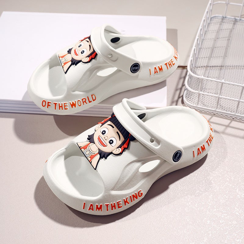 Explosions Of Children'S Slippers Eva Men'S Middle And Big Children'S Leisure Breathable Children'S L Sandals And Slippers One-Word Slippers - Image 4