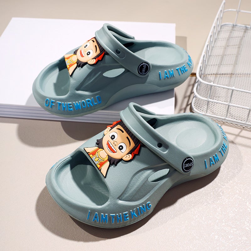 Explosions Of Children'S Slippers Eva Men'S Middle And Big Children'S Leisure Breathable Children'S L Sandals And Slippers One-Word Slippers - Image 2
