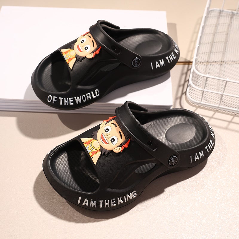 Explosions Of Children'S Slippers Eva Men'S Middle And Big Children'S Leisure Breathable Children'S L Sandals And Slippers One-Word Slippers - Image 3