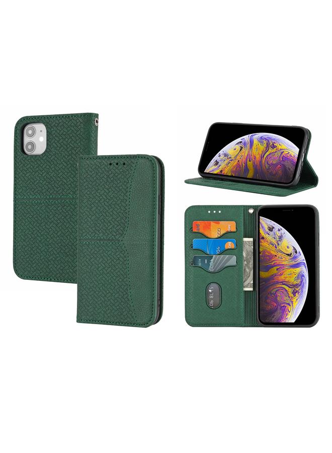 S-TOP Case For iPhone 12 / 12 Pro Woven Texture Stitching Magnetic Horizontal Flip PU Leather Case with Holder & Card Slots & Wallet & Lanyard - Image 1