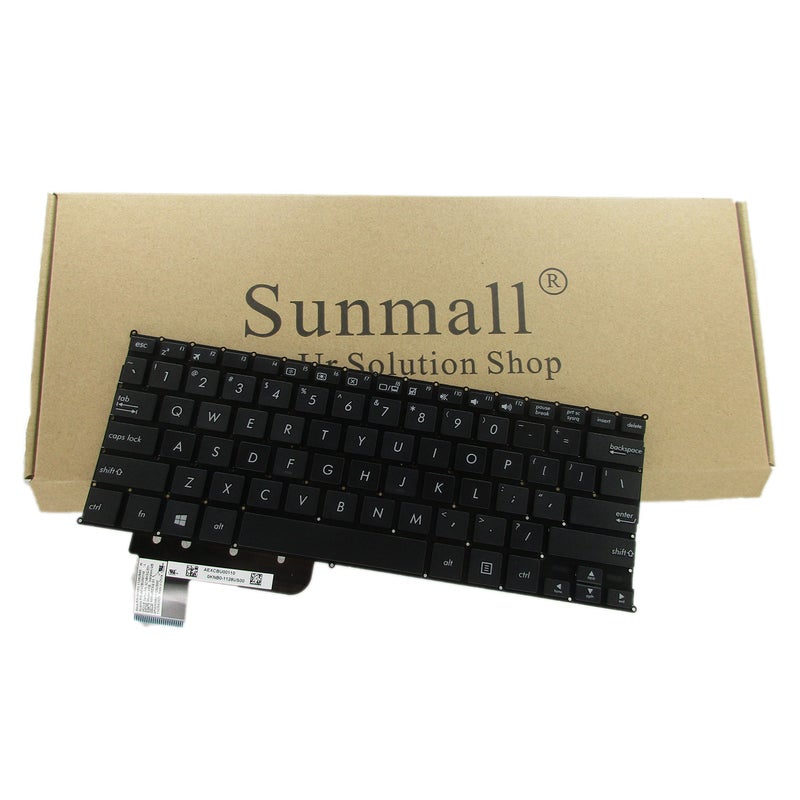 SUNMALL Laptop Replacement Keyboard Without Frame Compatible with ASUS X200 X201E X202E Q200 Q200E S200 S200E R200 R200E R201E F201E R202E Series, US Layout Black Color - Image 1