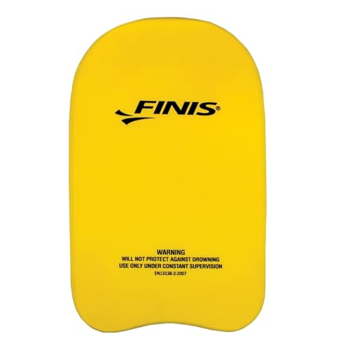 FINIS Foam Kickboard for Swim Training Builds Leg Strength Soft EVA Foam Comfortable Grip Yellow Junior - Image 1