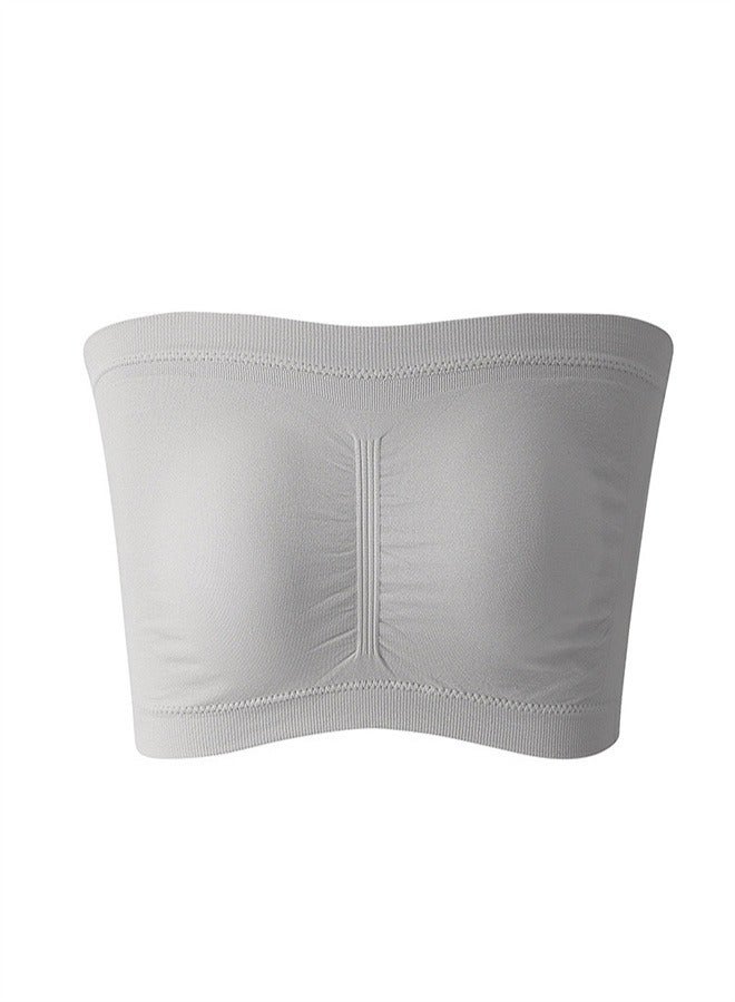 Loquat Seamless One Line Sports Bra Silver Gray  - Image 1