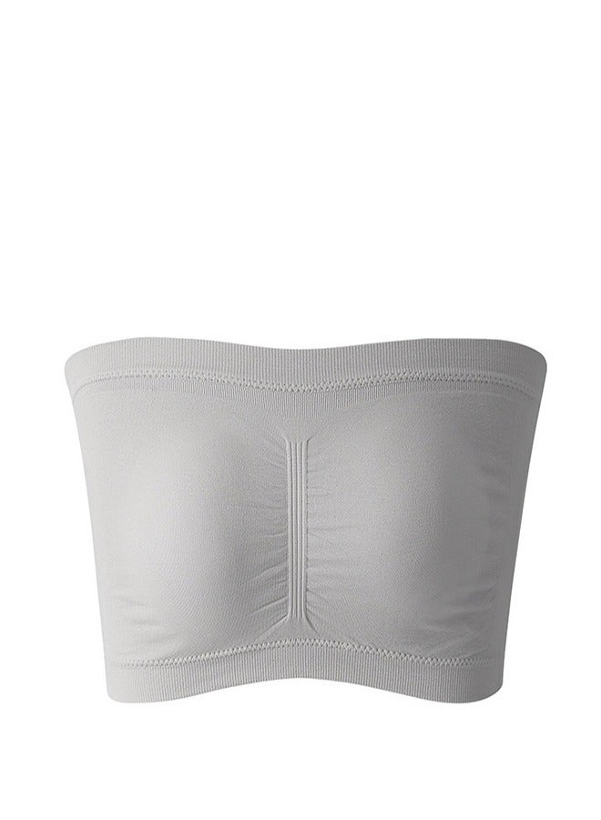 Loquat Seamless One Line Sports Bra Silver Gray  - Image 3