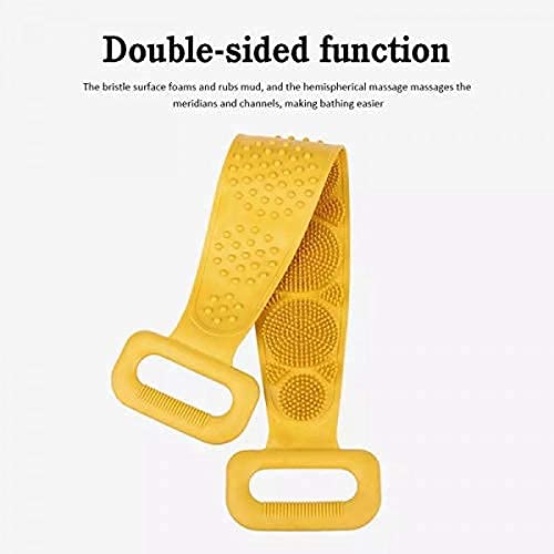 Avenn Silicone Body Back Scrubber, Double Side Bathing Brush for Skin Deep Cleaning Massage, Dead Skin Removal Exfoliating Belt for Shower, Easy to Clean, Lathers Well for Men & Women (Multicolor) (1) - Image 5
