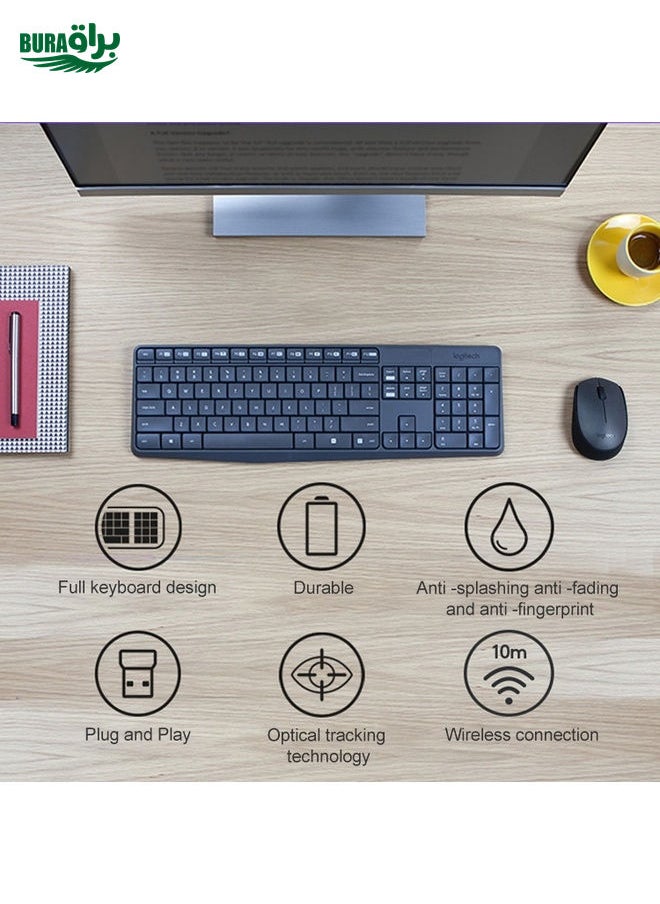 BURAQ Logitech MK235 Wireless Keyboard Mouse Set  - Image 3