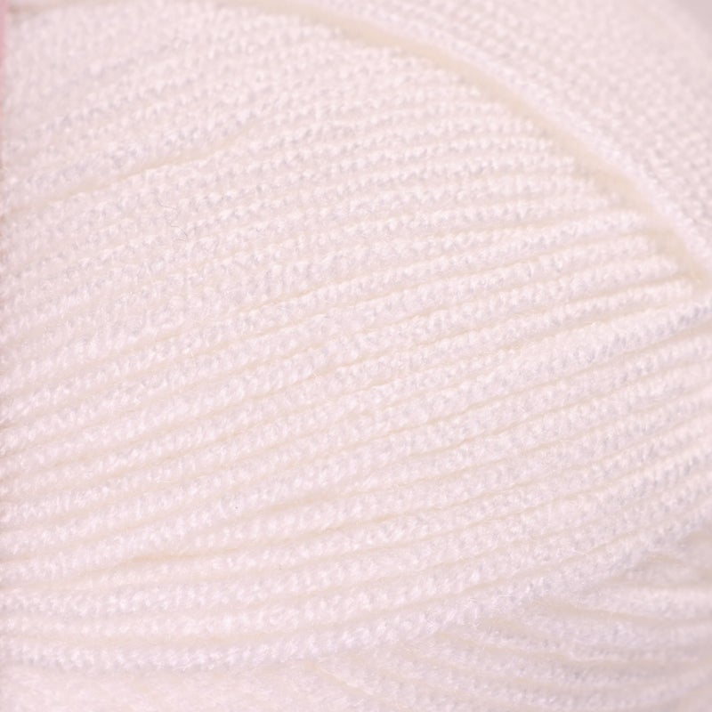 Makromecity Softee Baby Yarn,%100 Premium Anti-Pilling Acrylic, 3.5 Oz, 273 yd (100gr/250 mt), Snow White Soft Yarn for Crocheting and Knitting (Snow White, 1 Skein) - Image 2