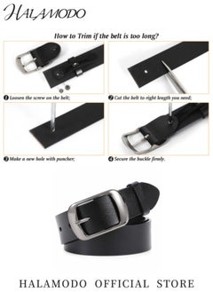 Women's Leather Belts Fashion Dress Belt with Solid Pin Buckle Durable Waist Belt Waistband Soft Leather Belt for Jeans Pants - pzsku/Z4DD2B99D7DA3C1090895Z/45/_/1740478677/77bbe5ea-56aa-4e8f-a51f-1bb260a931a0