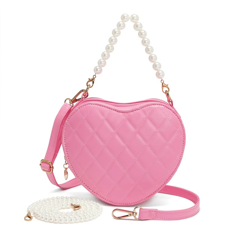 Qiuhome Kids Heart Purse Toddler Girls Crossbody Bag for Little Girls - Image 1