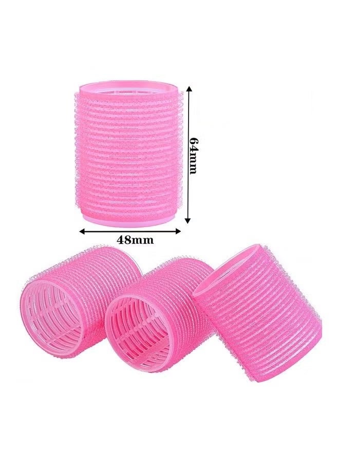 keke 10-Piece Hair Roller Self Grip Set Pink - Image 4