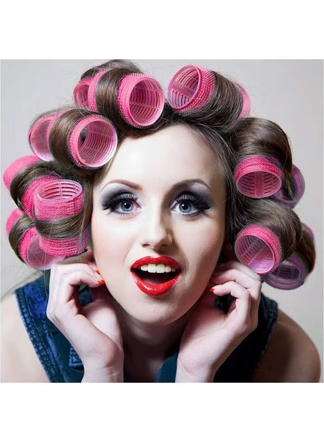 keke 10-Piece Hair Roller Self Grip Set Pink - Image 5