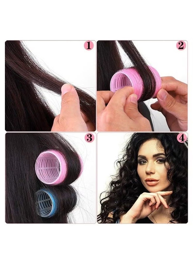 keke 10-Piece Hair Roller Self Grip Set Pink - Image 2