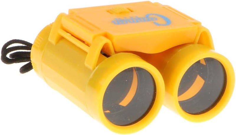 klarako Compact Binocular for Kids  with Neck Strap  Folding Binoculars Telescopes for Camping Travel Hunting, Outdoor Play  Yellow - Image 1
