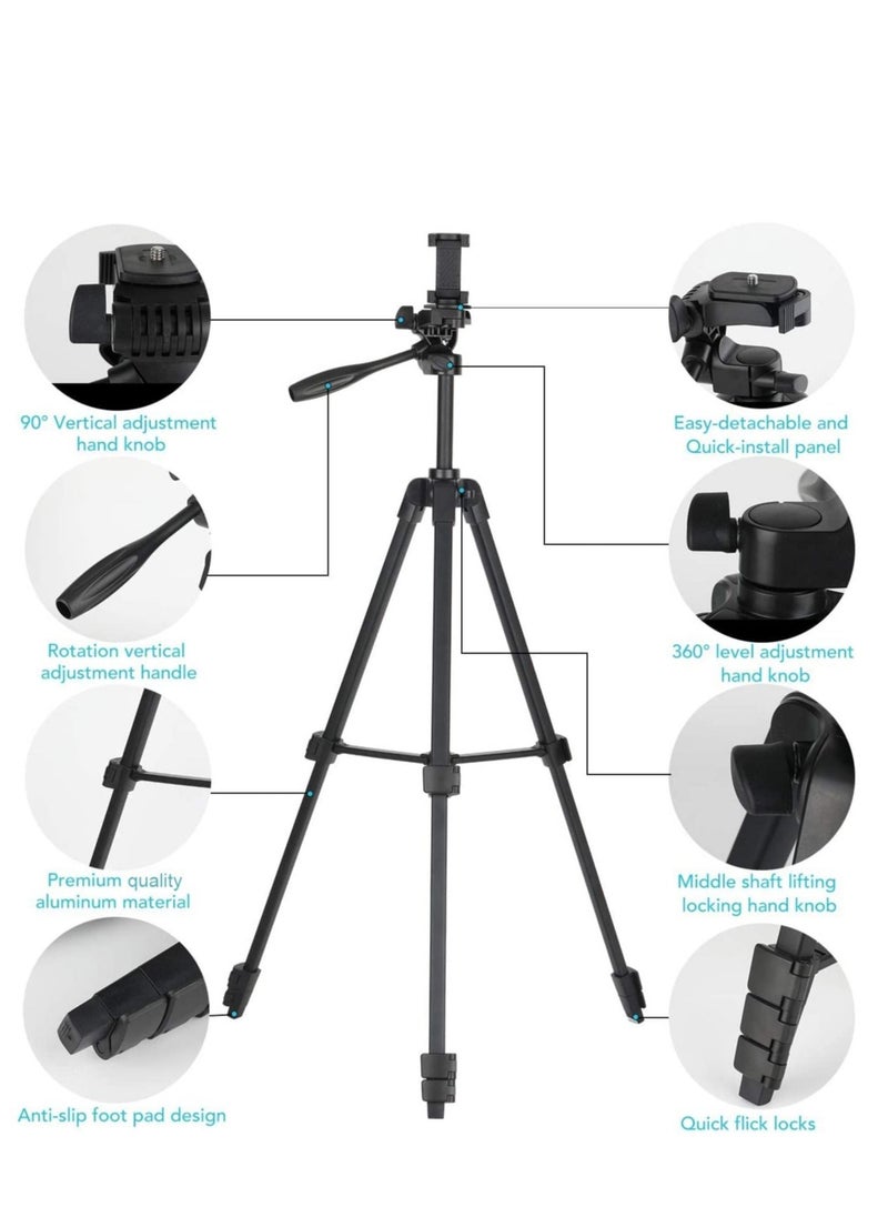 ELTRAZONE Flexible Tripod, 136cm Extendable Phone Tripod Stand with Carry Bag,Cell Phone Tripod with Wireless Remote,Universal Tripod for Video Selfie,iPhone Tripod Stand Travel Camera Tripod  - Image 5