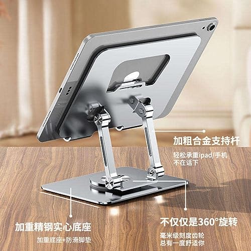 COOLCOLD Tablet Stand for Table, Adjustable Folding Aluminum Tablet, for I Pad, Tablet, Smartphones, Flexible Rotation Stand for Bad, Table, Office, Home ( Suitable for 7-12.9 inch ) Floor Stand - Image 4