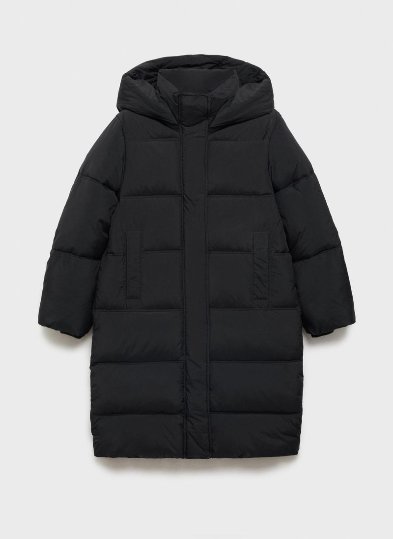 MANGO - Hood Quilted Coat - Image 1