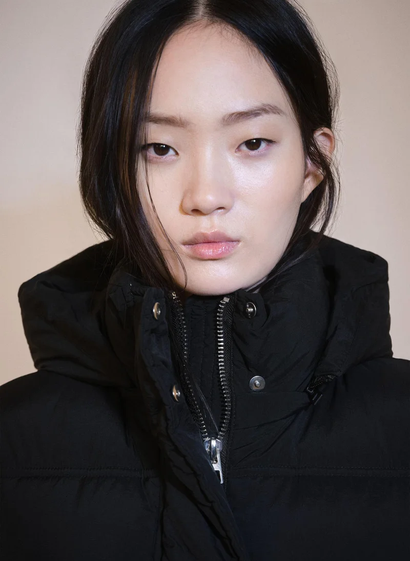 MANGO Hood Quilted Coat