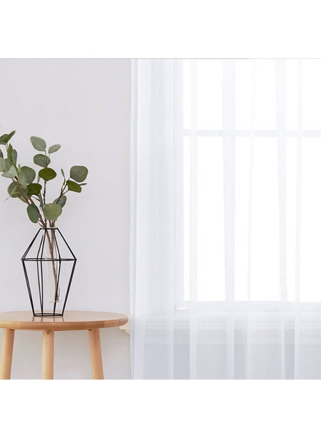 2 لوحة ستائر فوال شبه شفافة، 100 × 250 سم - Image 4