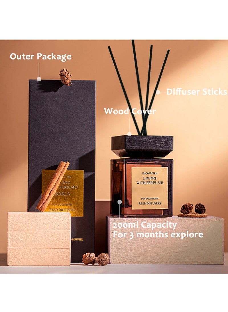 سان هان مجموعة معطرات الجو من القصب سعة 200 مل: معطر جو بمزيج من أزهار الكرز، معطرات جو تدوم طويلًا، للمنزل، غرفة النوم، الحمام، المكتب (تركيز 10%) - Image 2