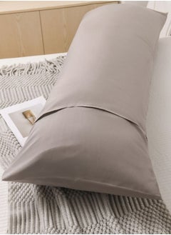 LUNA Home 1 Piece Long Body Pillow Case Plain Cappuccino  - Image 2