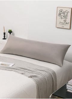 LUNA Home 1 Piece Long Body Pillow Case Plain Cappuccino  - Image 1