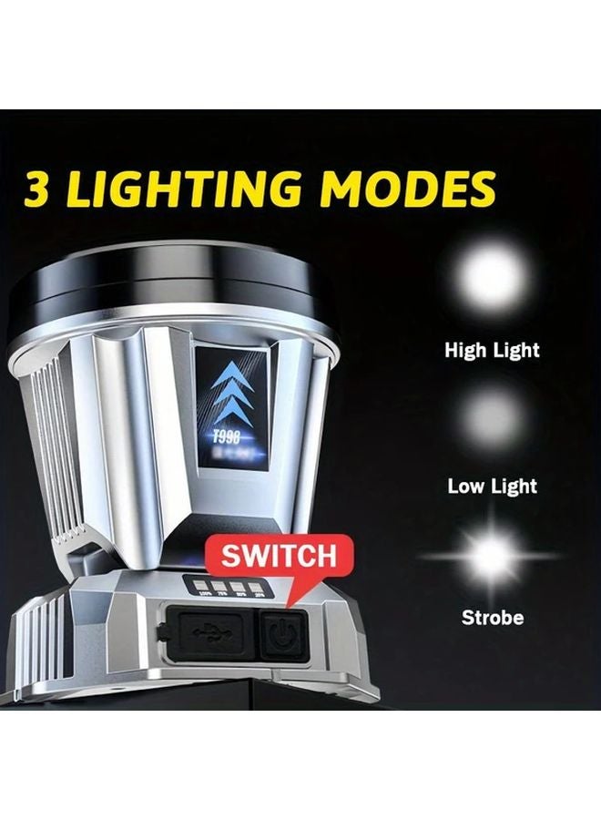 LED Headlamp USB Rechargeable Adjustable Angle Hands Free Flashlight For Camping Fishing - Image 5