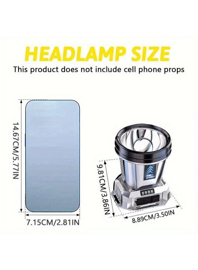 LED Headlamp USB Rechargeable Adjustable Angle Hands Free Flashlight For Camping Fishing - Image 4