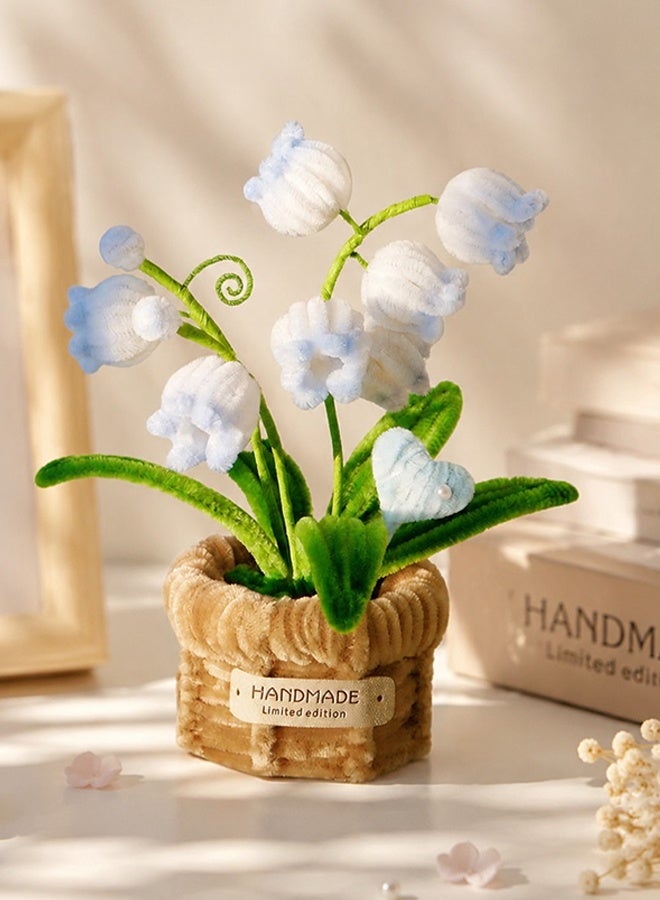 Organizer Pipe Cleaners Craft, 4 Assorted Colors Pipe Cleaners Bulk, for DIY Lily of the Valley or Lily of the Valley Basket with Floral Wires, Gardening Tape, Pearls, Home Decor, Kids and Adult Art Projects (Blue) - Image 4