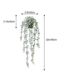 Generic Fake Hanging Plants in Pots Artificial Ivy Vine Leaves for Home Kitchen Garden Office Wall Mounted Shelf Decor 2 Pack Looks  - Image 2