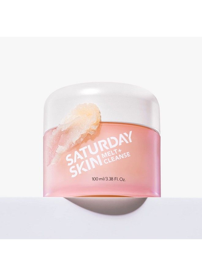 saturday skin Melt + Cleanse Makeup Remover Balm Daily Cleansing Facial Balm To Oil Double Face Wash Vegan Remove Waterproof Makeup And Mascara338Floz - Image 4