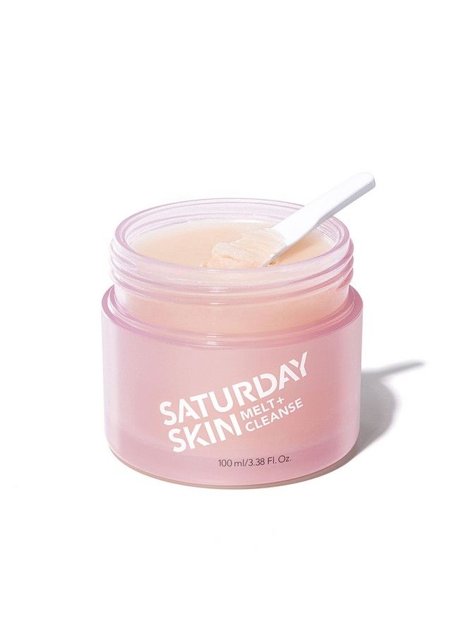 saturday skin Melt + Cleanse Makeup Remover Balm Daily Cleansing Facial Balm To Oil Double Face Wash Vegan Remove Waterproof Makeup And Mascara338Floz - Image 3