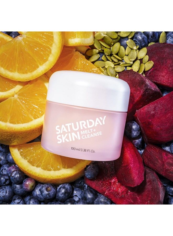 saturday skin Melt + Cleanse Makeup Remover Balm Daily Cleansing Facial Balm To Oil Double Face Wash Vegan Remove Waterproof Makeup And Mascara338Floz - Image 5