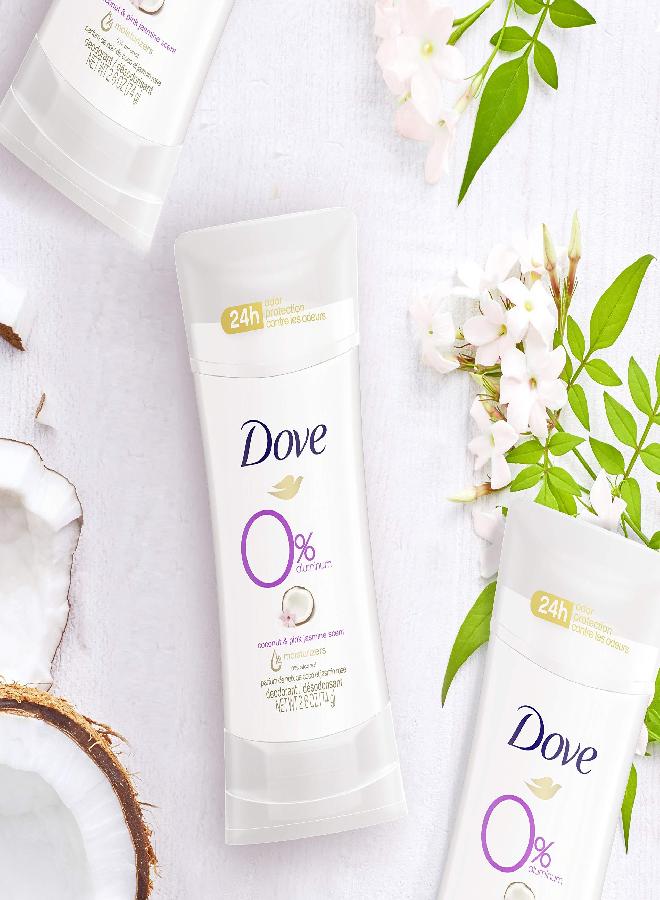 Dove Dove Aluminum Free Deodorant for Women 24-Hour Odor Protection, Coconut and Pink Jasmine, 7.8 Oz, 3 Count, White  - Image 2