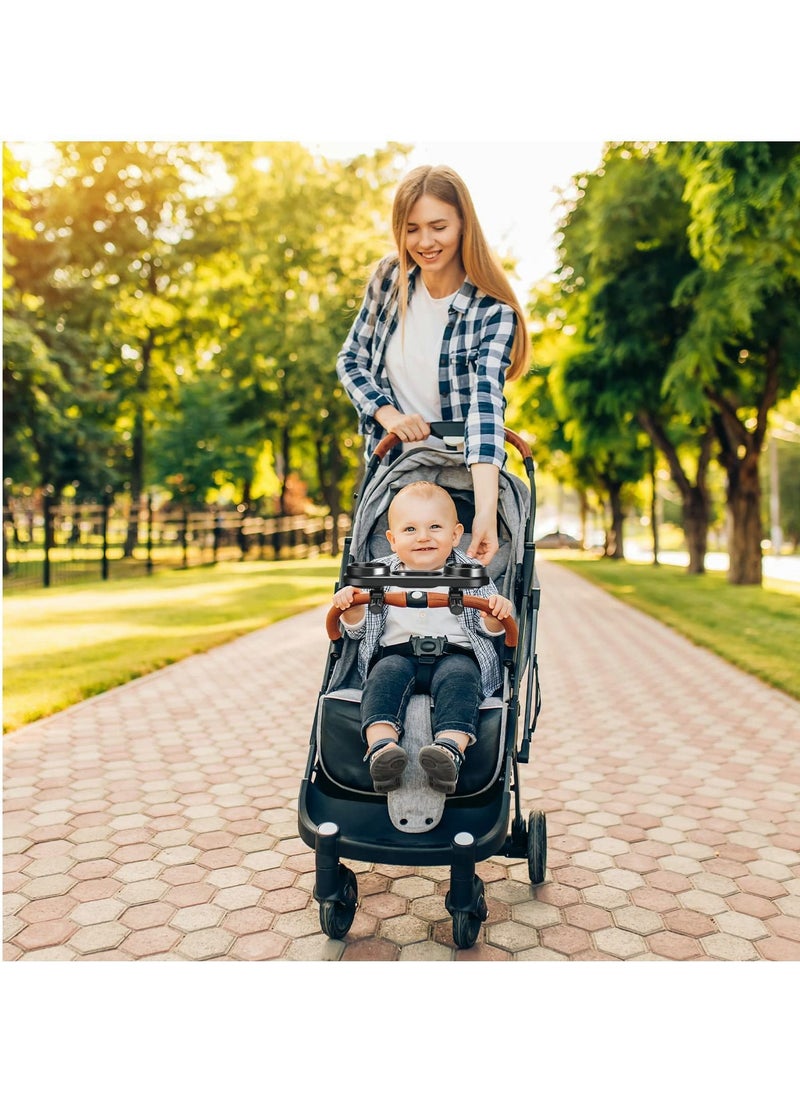 Y&D - Stroller Snack Tray with Cup Holder, Universal Attachment, Upgraded Removable Non-Slip Grip Clip for Bar, Large Capacity - Image 1