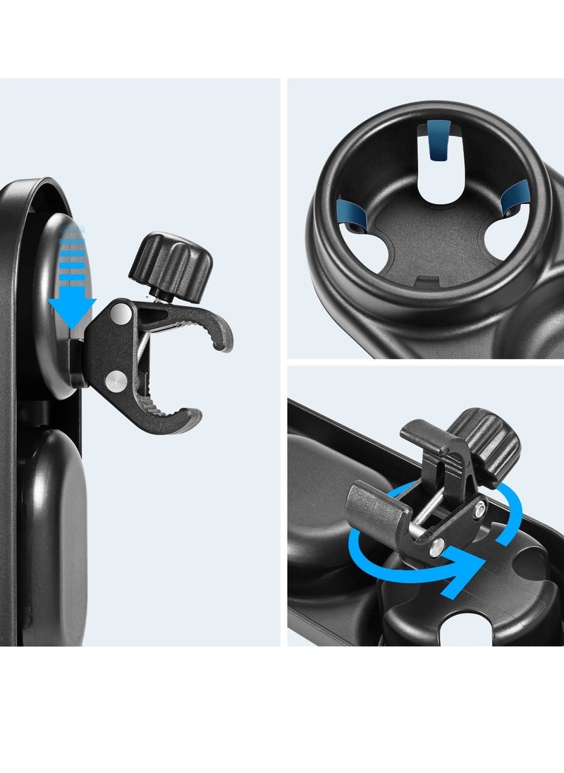 Y&D - Stroller Snack Tray with Cup Holder, Universal Attachment, Upgraded Removable Non-Slip Grip Clip for Bar, Large Capacity - Image 1