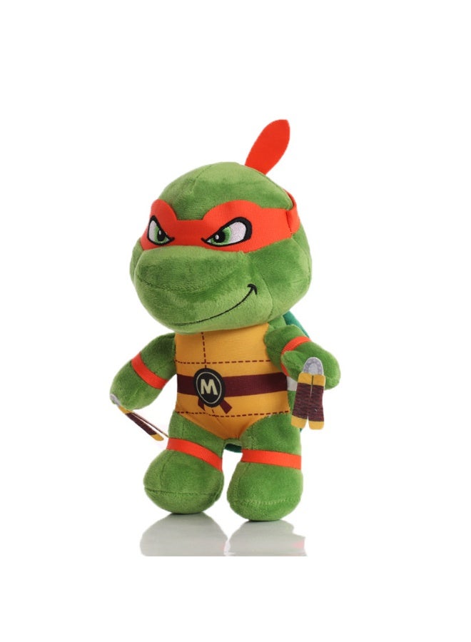 هالامودو " سلاحف النينجا " 25 سم لطيف ف نسخة من البرتقال مع عيون ملثمين سلاحف النينجا أفخم لعبة ، غرفة نوم ، غرفة المعيشة ، مكتب ، هدية عيد ميلاد المفضل و الديكور الشامل ، هو تخفيف الضغط على شريك - Image 2