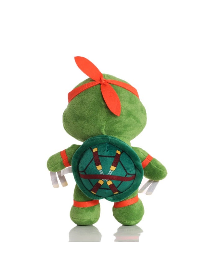هالامودو " سلاحف النينجا " 25 سم لطيف ف نسخة من البرتقال مع عيون ملثمين سلاحف النينجا أفخم لعبة ، غرفة نوم ، غرفة المعيشة ، مكتب ، هدية عيد ميلاد المفضل و الديكور الشامل ، هو تخفيف الضغط على شريك - Image 4