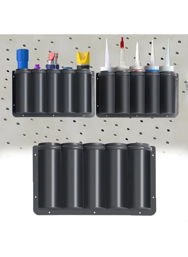 5 Room ABS Tool Organizer Rack Wall Mounted Durable Garage Storage For Caulking Tubes With Screws And Washers Black - Image 5