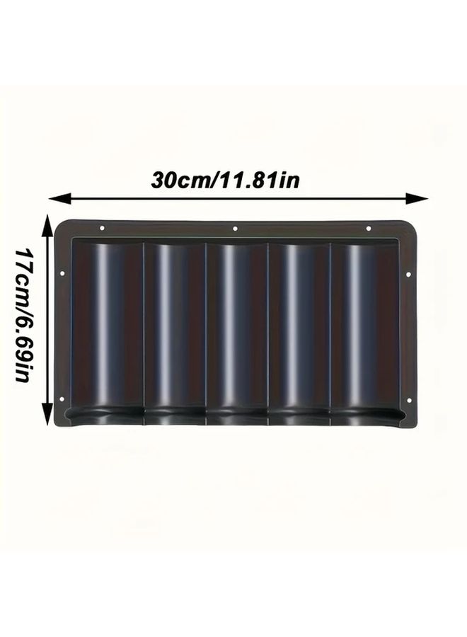 5 Room ABS Tool Organizer Rack Wall Mounted Durable Garage Storage For Caulking Tubes With Screws And Washers Black - Image 3