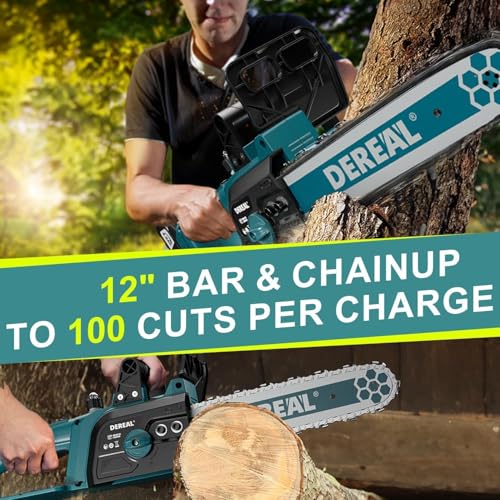 Hetkrishi 48V Cordless Chainsaw Procut One Hand Lightweight Portable Battery Operated 10 inch Mini Chain Saw for Pruning Tree Branch Wood Cuttingn - Image 5