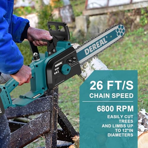 Hetkrishi 48V Cordless Chainsaw Procut One Hand Lightweight Portable Battery Operated 10 inch Mini Chain Saw for Pruning Tree Branch Wood Cuttingn - Image 4