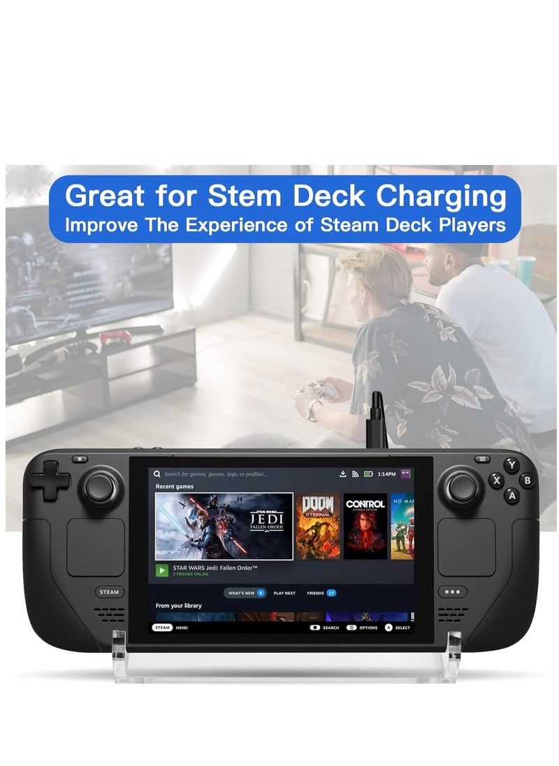 Generic - Acrylic Stand Base for Steam Deck, ROG Ally, Nintendo Switch, Switch Lite, OLED, Phones, Tablets & Keyboards - Versatile Display Holder - Image 1