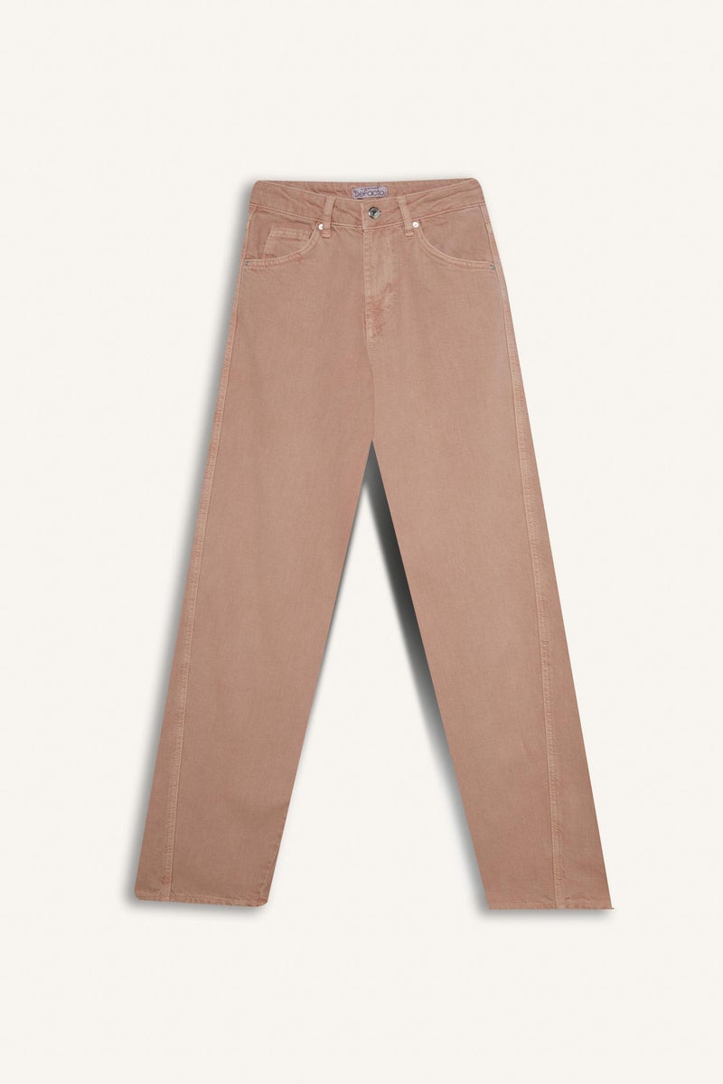 DeFacto Woman Baggy Fit Washed Normal Waist Gabardine Trousers  - Image 4