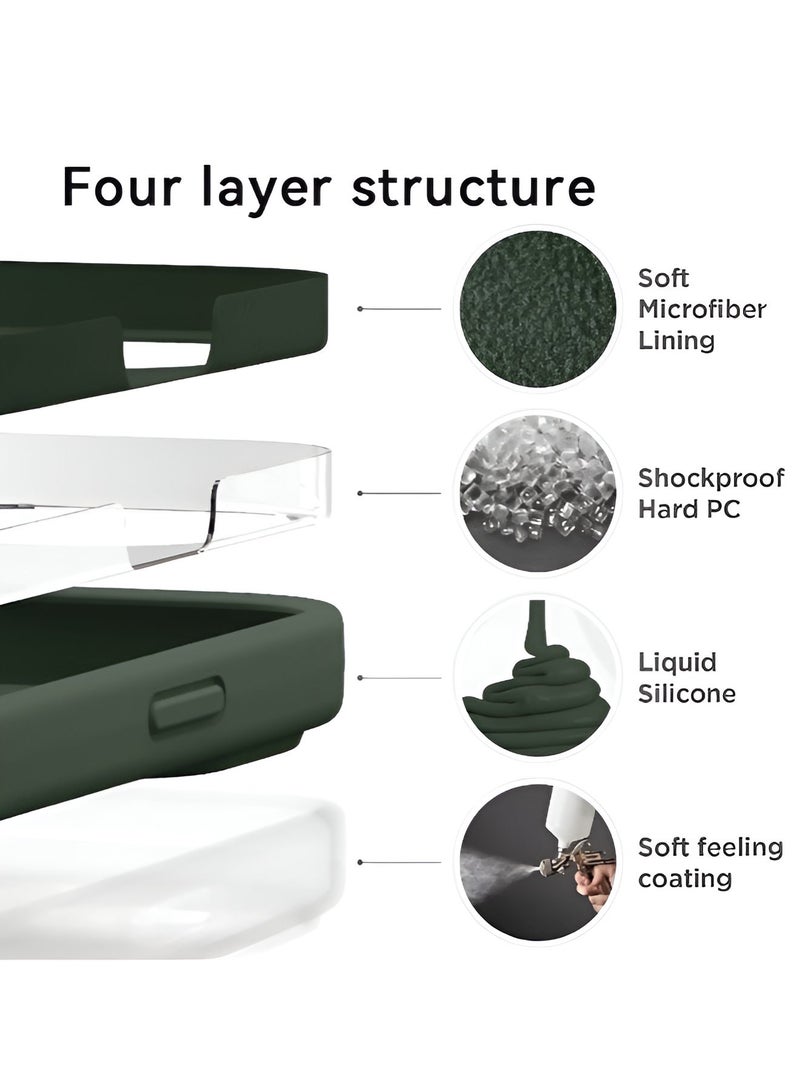 ميدا جراب ايفون 15,  حماية لكامل الجسم بملمس حريري ناعم، غطاء مضاد للصدمات مع بطانة من المايكروفايبر - Image 2